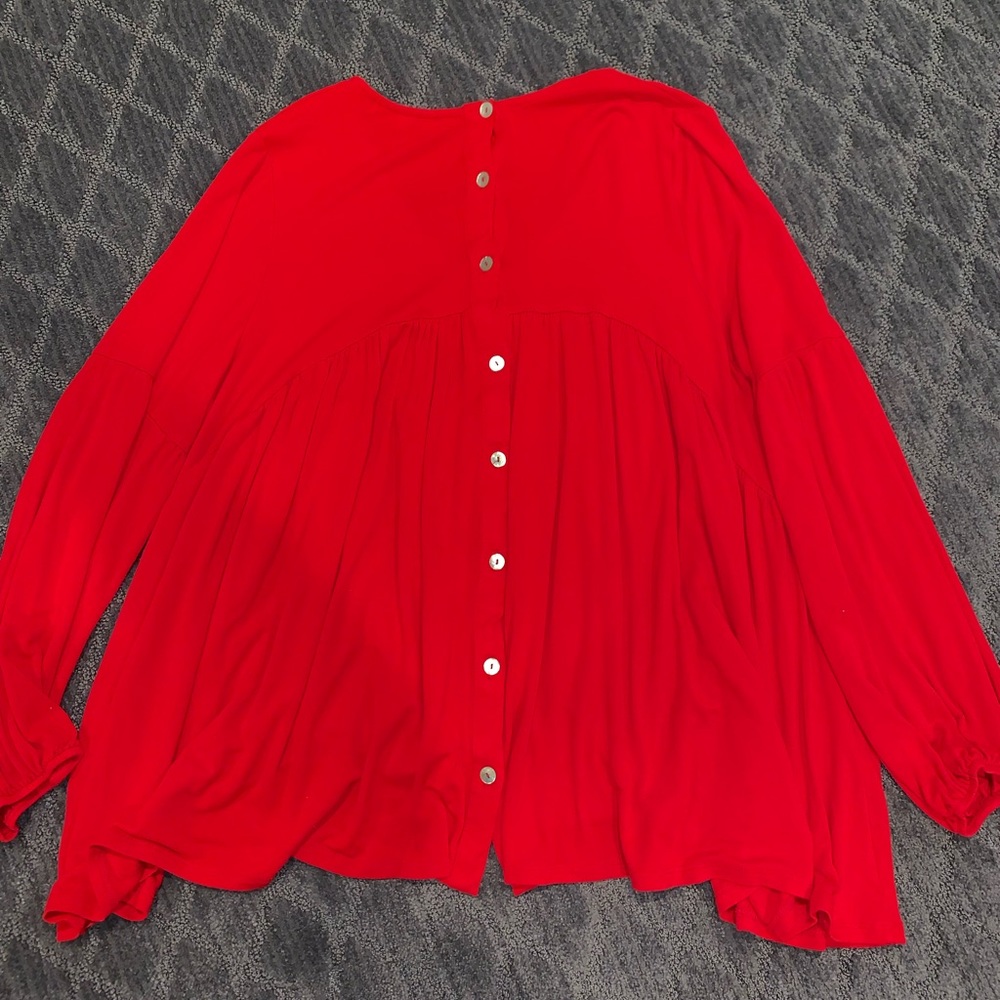 Anthropologie Red blouse